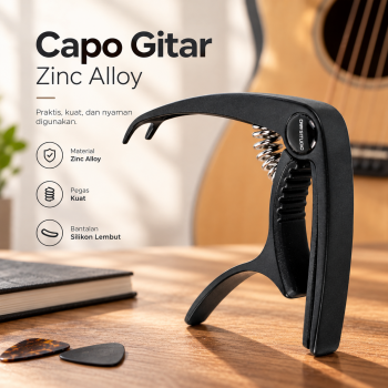 Gambar produk TaffSTUDIO Capo Gitar Chord Acoustic Standart Zinc Spring Anti Karat - M556