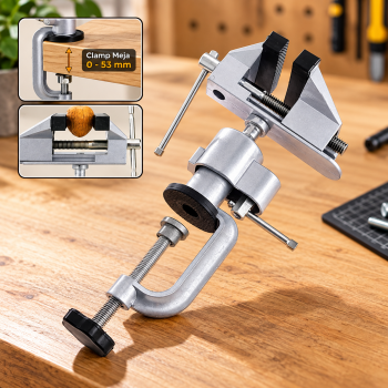Gambar produk YTC Mini Clamp Meja Catok Kerajinan Seni Perhiasan Aluminium - AT-6075