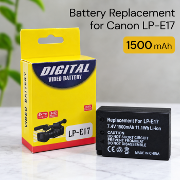Baterai Kamera Battery Pack Replacement for Canon LP-E17 1500mAh - Black