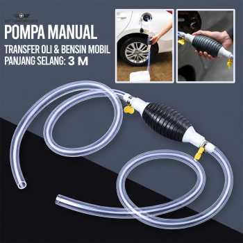 OTOHEROES Pompa Tangan Transfer Oli Bensin Mobil Oil Extractor with - Selang 3M Black