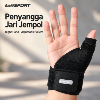 TaffSPORT Penyangga Jari Jempol Tangan Thumb Brace Support Right Hand - Black
