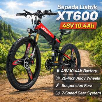 Gambar produk Lankeleisi Sepeda Listrik Lipat Folding E-Bike Elite Vers 48V 10.4Ah - XT600