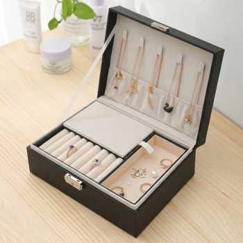 Gambar produk BLOONG Kotak Penyimpanan Perhiasan Storage Case Display 2 Layer - ZUZ-01