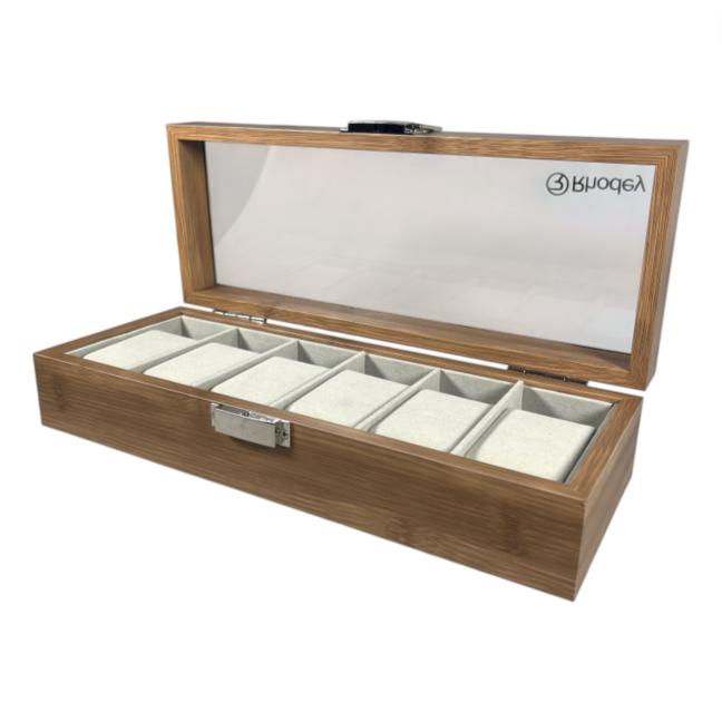 Gambar produk Rhodey Kotak Penyimpanan Jam Tangan Storage Organizer Watch Box 6 Grid - 6W - 2