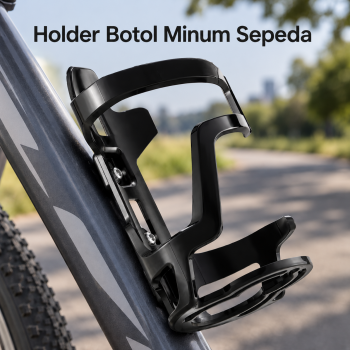 ROCKBREEZE Holder Botol Minum Sepeda PC Bike Bottle Cage - Black