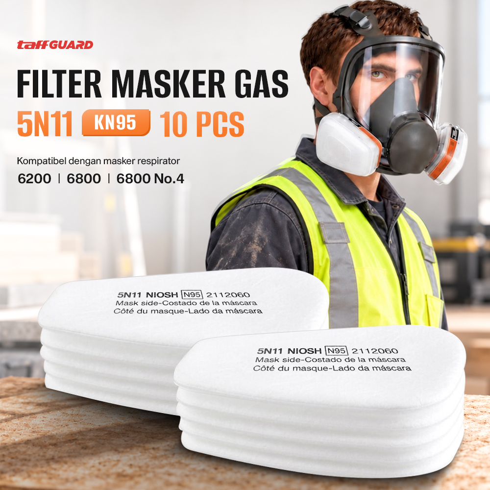 Gambar produk TaffGUARD Filter Masker Gas Respirator Cotton 6200 5N11 KN95 10PCS - KA-5N11 - Utama