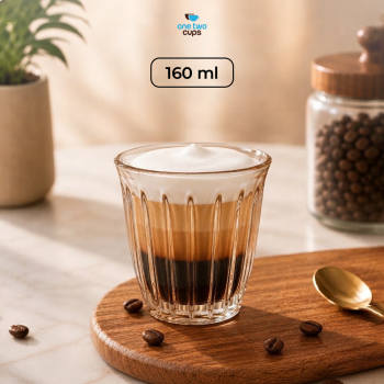 One Two Cups Gelas Kaca Aesthetic Kopi Espresso Latte Bomber Glass - SN502
