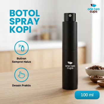 One Two Cups Botol Spray Kopi Mist Coffee Beans RDT Technique 10ml - Black