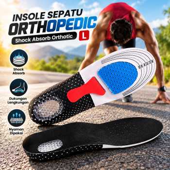 Gambar produk Insole Sepatu Orthopedic Shock Absorb Orthotic Arch Gel Foam L - ZYD17