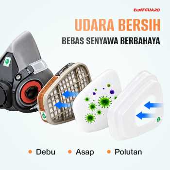 Gambar produk TaffGUARD Filter Masker Gas Respirator Cotton 6200 5N11 KN95 10PCS - KA-5N11 - 2