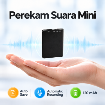 Gambar produk JTOME Perekam Suara Mini Voice Recorder Noise Reduction MP3 8GB - Q63