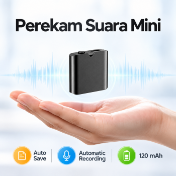 JTOME Perekam Suara Mini Voice Recorder Noise Reduction MP3 8GB - Q63