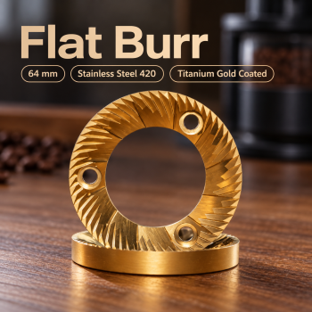 Molinio Mata Pisau Penggiling Biji Kopi Titanium Coated Flat Burr 64mm - Golden