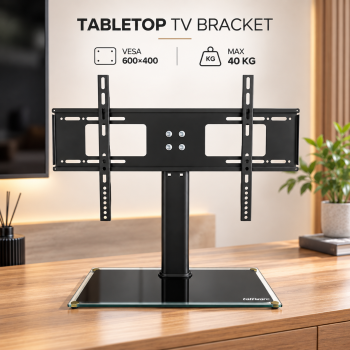 Gambar produk Taffware Bracket TV Tabletop Adjustable VESA 600x400 for 32-55 Inch TV - KM-606