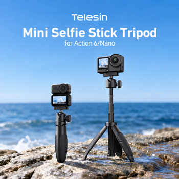 TELESIN Tripod Mini Kamera Aksi Tongsis Monopod Magnetic Mount 44cm - S1-MNP-21-TDJ