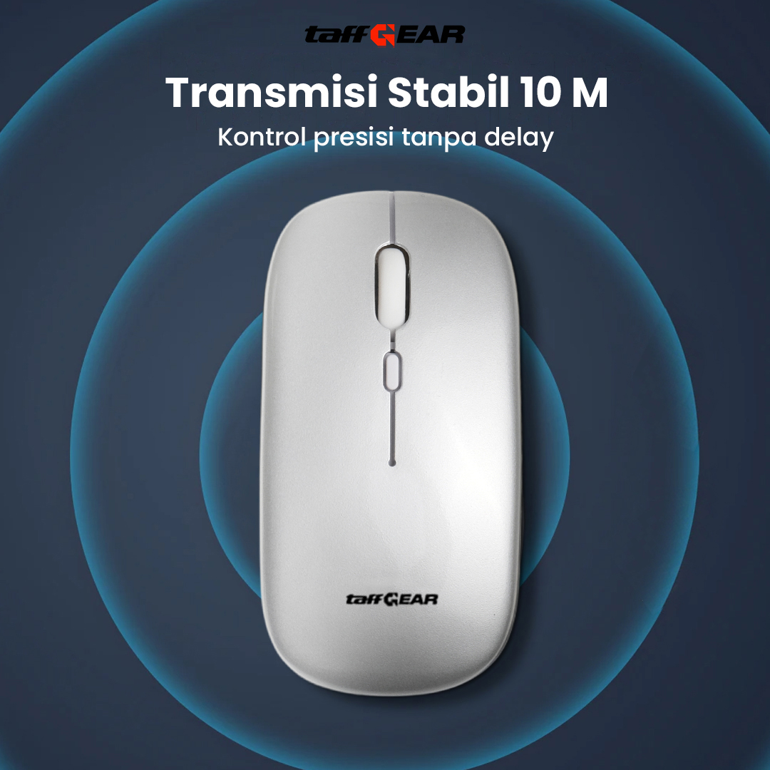 Gambar produk TaffGEAR Mouse Wireless Bluetooth Optical 2.4GHz Silent Click 1600DPI - M8120G - 2
