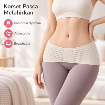 Mamia Korset Pasca Melahirkan Postpartum Corset Adjustable Belt L - Beige