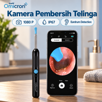 TaffOmicron Kamera Pembersih Telinga Korek Kuping Endoscope HD WiFi - Black
