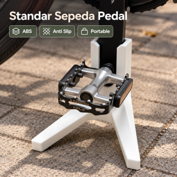 PINMAP Standar Sepeda Pedal Bike Kickstand Side Standing Support - White