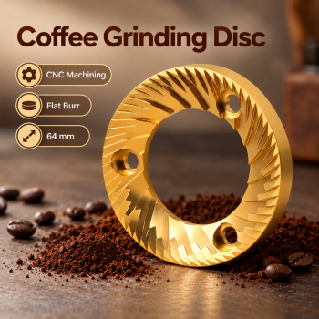 Fedbur Mata Pisau Penggiling Biji Kopi Titanium Coated Flat Burr 64mm - Golden