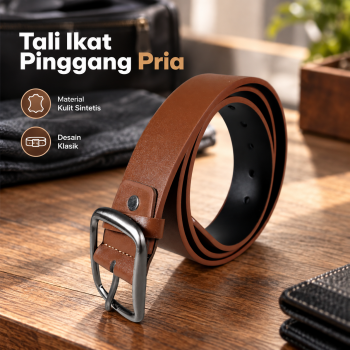 Gambar produk Tali Ikat Pinggang Pria Bahan Kulit Style Jepang