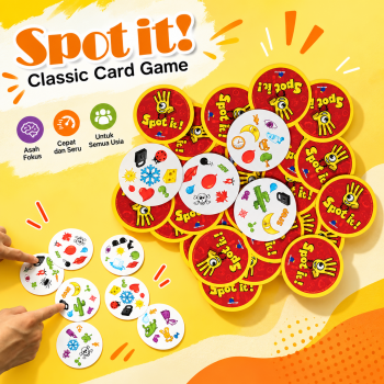 Spot It Classic Card Game Mainan Kartu Tebak Gambar - No Color