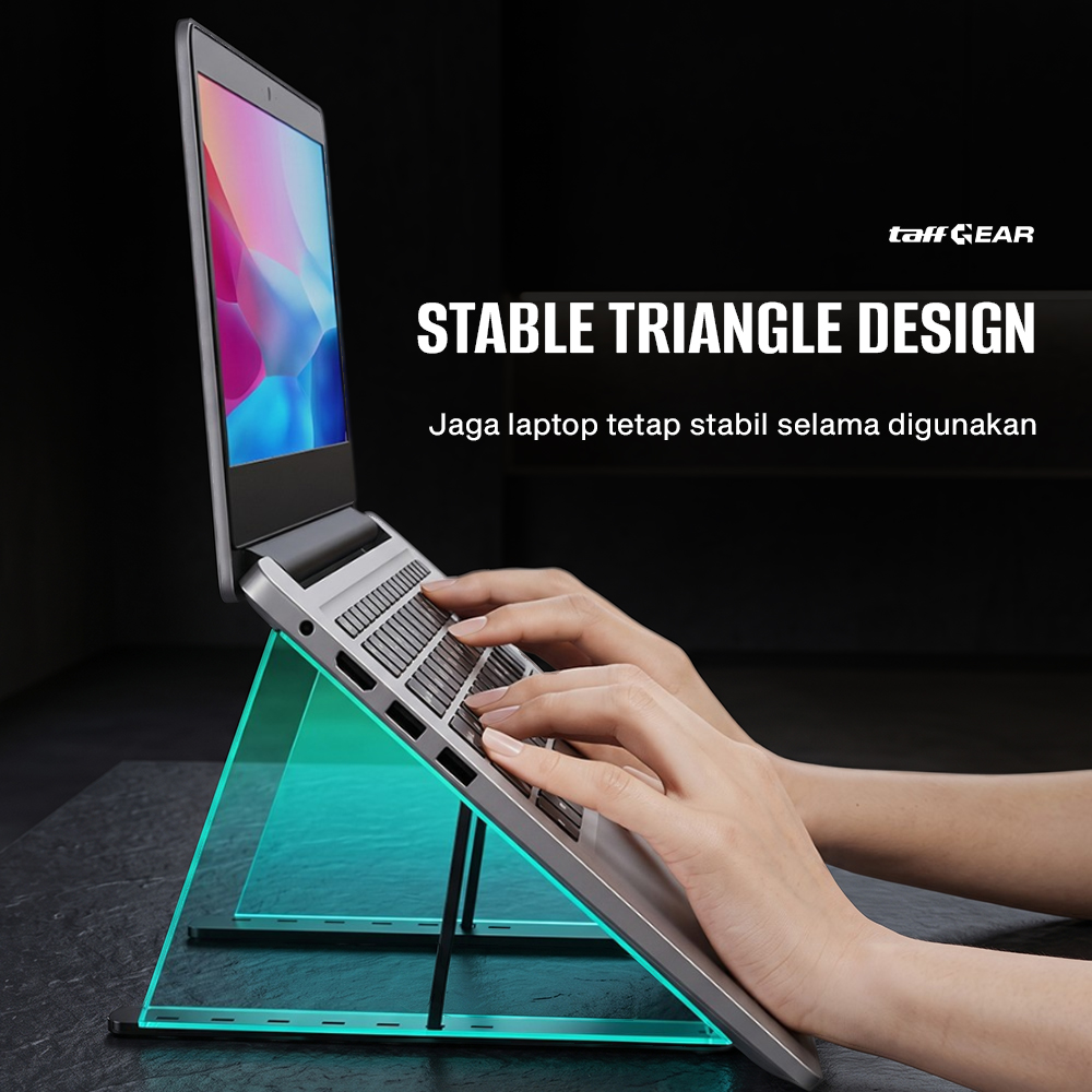 Gambar produk TaffGEAR Stand Laptop Plastik Foldable Adjustable 12-17 Inch - N3 - 2