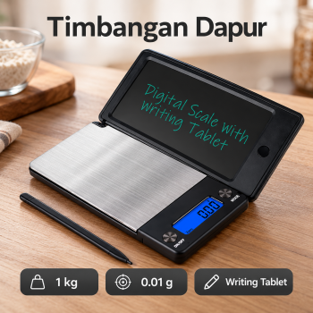 Balanza Timbangan Dapur Digital Scale LCD Tablet 6 Units 0.01g 1kg - BST-1000