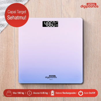 Gambar produk Taffware Digipounds Timbangan Badan Digital Scale Rechargeable 180kg - AR18
