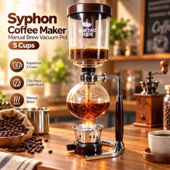 One Two Cups Syphon Coffee Maker Manual Brew Vacuum Pot - JF100