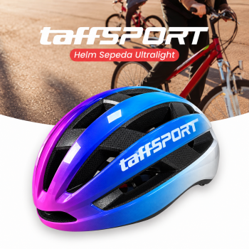 TaffSPORT Helm Sepeda MTB Road Bike Bicycle Helmet 23 Air Vent - Blue/Pink