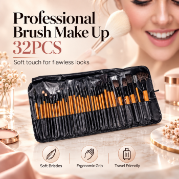 Biutte.co Set Professional Brush Make Up 32PCS dengan Tas Penyimpanan - MAG5170