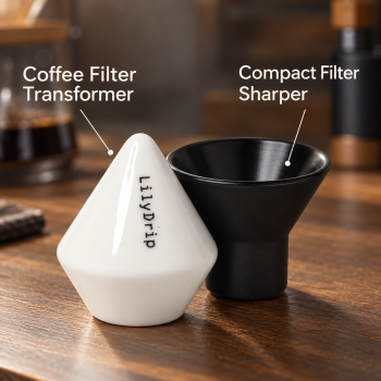 LilyDrip Coffee Filter Transformer Dripper Ceramic Pour Over - Black White