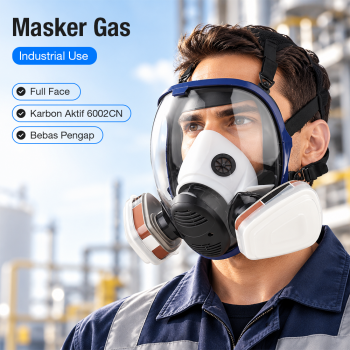 Masker Gas Respirator Full Face Mask Industrial Use 6002CN - 6800