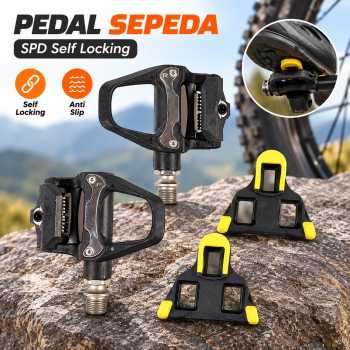 RACEW Pedal Sepeda MTB Bike Self Locking SPD Anti Slip Steel Core - JT420