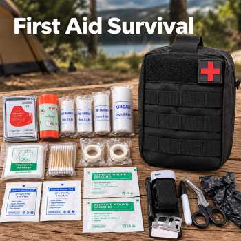 IFA Kotak P3K First Aid Set Perlengkapan Survival Kit Outdoor - Multi-Color