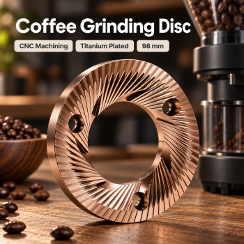 EVSCO Mata Pisau Penggiling Biji Kopi Titanium Plated Flat Burr 98mm - Bronze