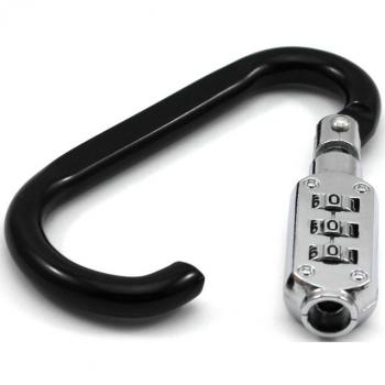 Gambar produk CJSJ Karabiner Kunci D-Type Aluminium Alloy 3 Dial Password Lock - CH206