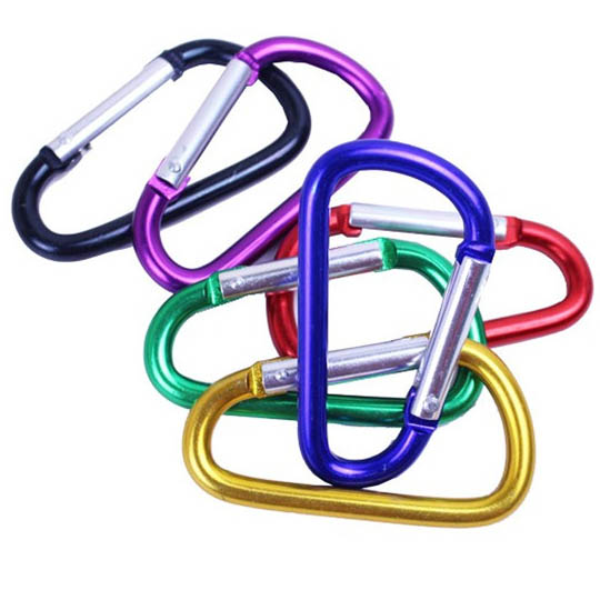 Gambar produk D-Type Carabiner Buckle Hanging Aluminium 78 mm 10 KG - CC1