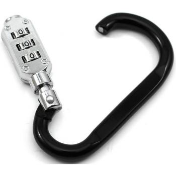 Gambar produk CJSJ Karabiner Kunci D-Type Aluminium Alloy 3 Dial Password Lock - CH206