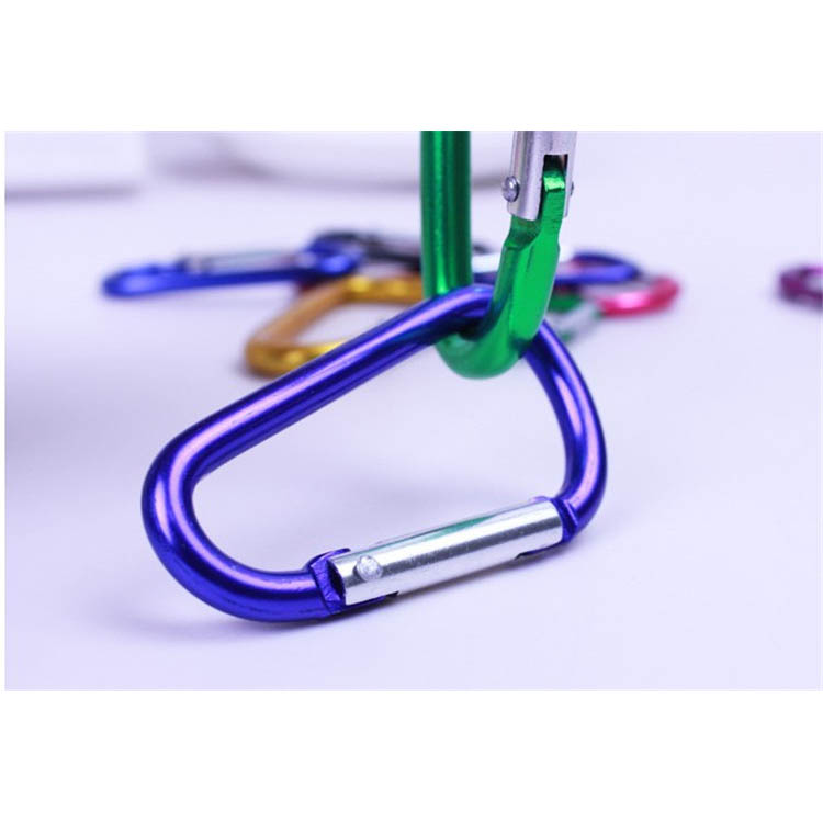 Gambar produk D-Type Carabiner Buckle Hanging Aluminium 78 mm 10 KG - CC1