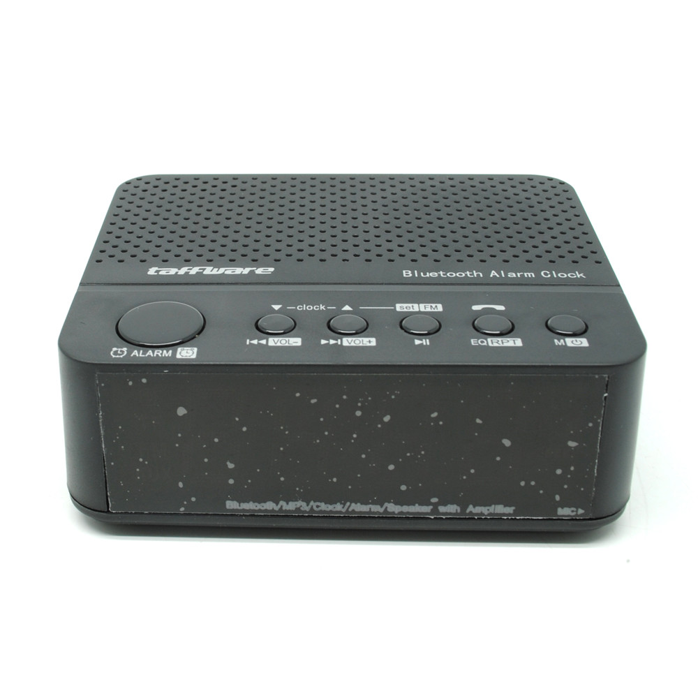 Taffware Jam Alarm Dengan Speaker Bluetooth BC01 Black