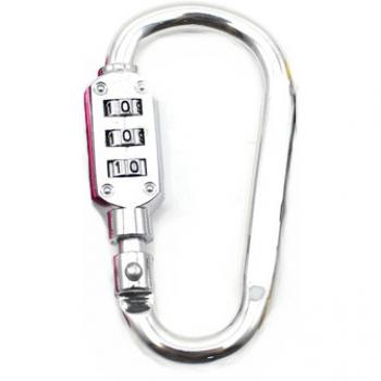 Gambar produk CJSJ Karabiner Kunci D-Type Aluminium Alloy 3 Dial Password Lock - CH206