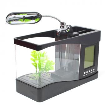 EECOO USB Desktop Aquarium Mini Fish Tank with Running Water - LS0404 ...