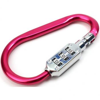 Gambar produk CJSJ Karabiner Kunci D-Type Aluminium Alloy 3 Dial Password Lock - CH206