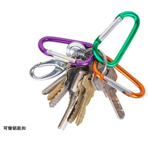 Gambar produk D-Type Carabiner Buckle Hanging Aluminium 78 mm 10 KG - CC1
