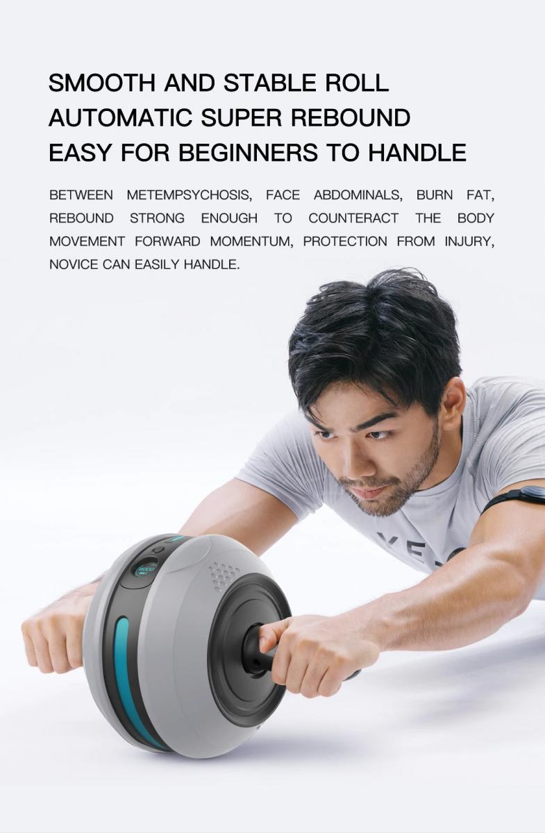 Yesoul Alat Fitness Roda Smart Roller Abdominal Wheel Muscle - J20 - Black