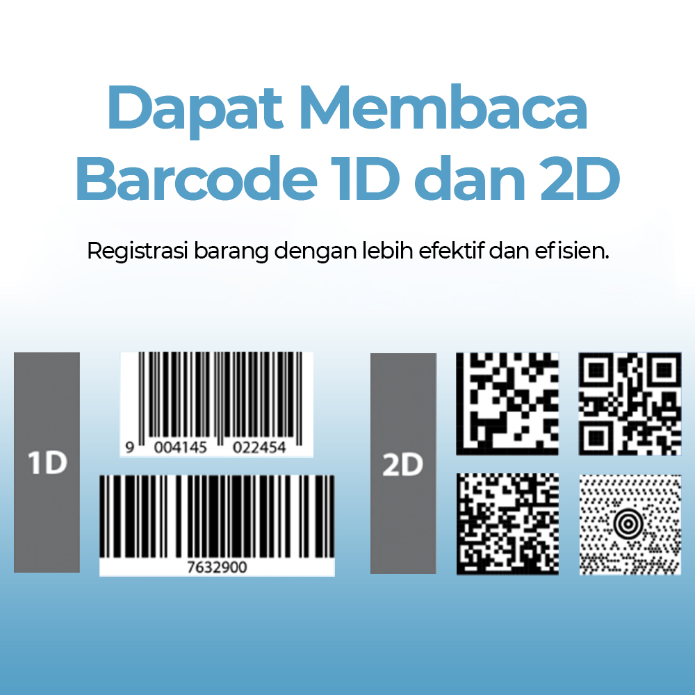 Taffware USB Auto Barcode Scanner 1D 2D QR - M930 - Black